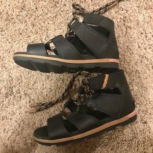 Sorel Torpeda Lace II Sandals Black 7.5